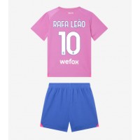 Koszulka piłkarska AC Milan Rafael Leao #10 Strój Trzeci dla dzieci 2023-24 tanio Krótki Rękaw (+ Krótkie spodenki)